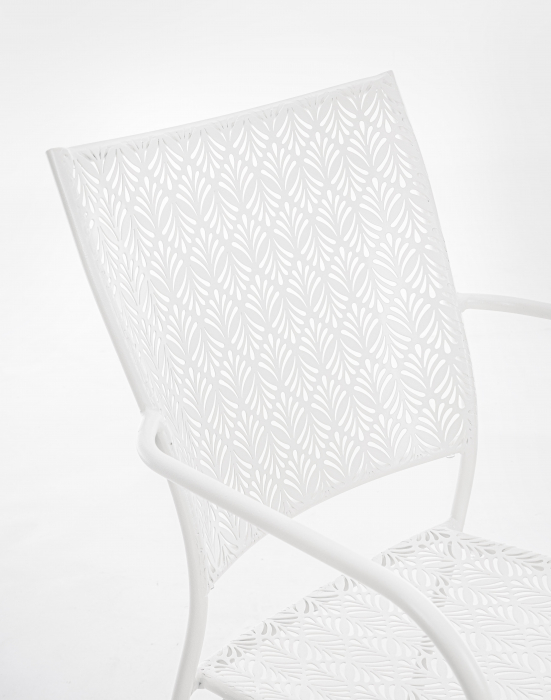 Scaun Lizette, Aluminiu/Poliester, Alb, 54x55x89 cm [2]