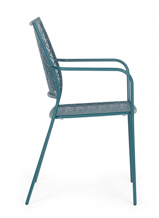 Scaun Lizette, Aluminiu/Poliester, Albastru, 54x55x89 cm [6]