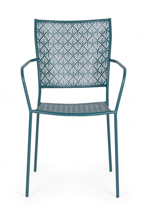 Scaun Lizette, Aluminiu/Poliester, Albastru, 54x55x89 cm [10]
