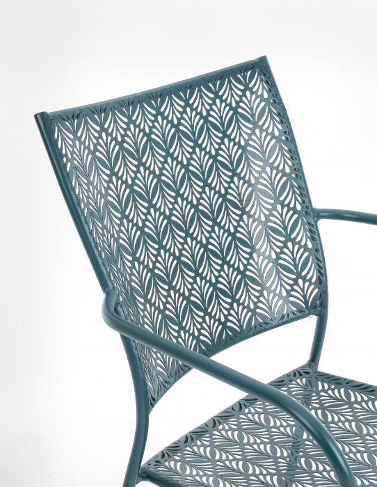 Scaun Lizette, Aluminiu/Poliester, Albastru, 54x55x89 cm [3]