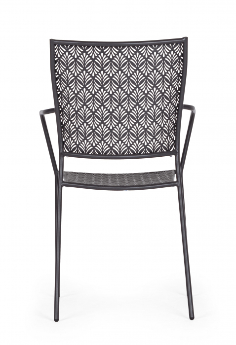 Scaun Lizette, Aluminiu/Poliester, Negru, 54x55x89 cm [6]