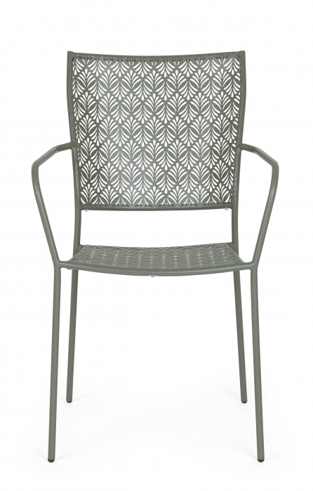 Scaun Lizette, Aluminiu/Poliester, Verde inchis, 54x55x89 cm [7]