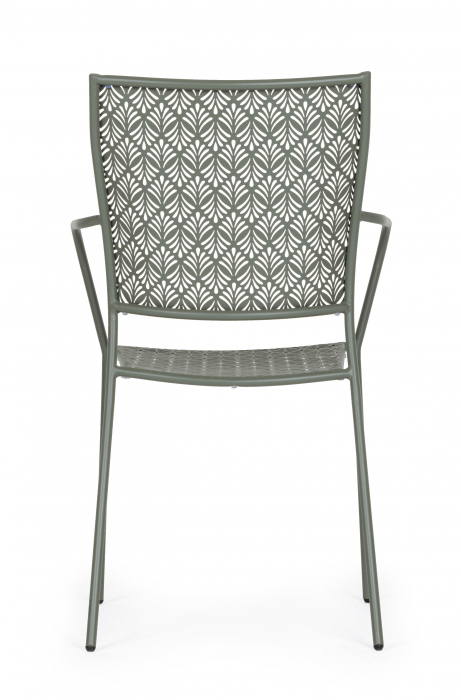 Scaun Lizette, Aluminiu/Poliester, Verde inchis, 54x55x89 cm [10]