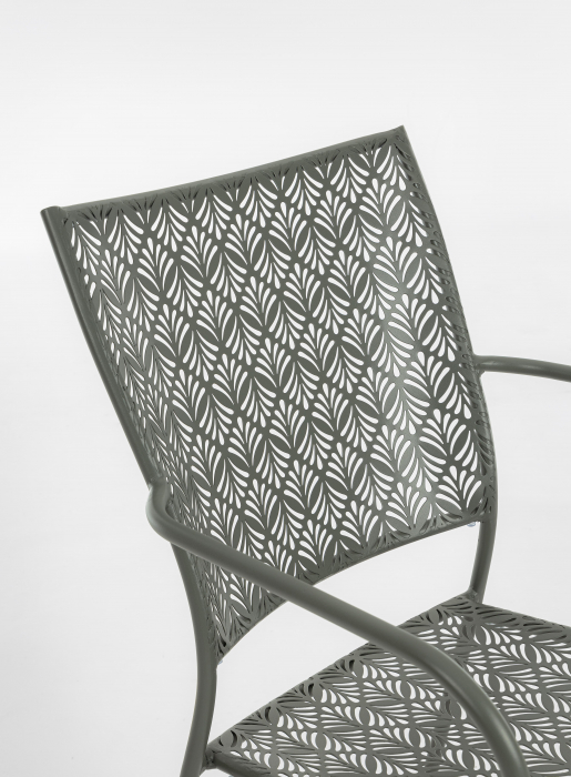 Scaun Lizette, Aluminiu/Poliester, Verde inchis, 54x55x89 cm [3]
