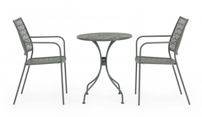 Scaun Lizette, Aluminiu/Poliester, Verde inchis, 54x55x89 cm [2]