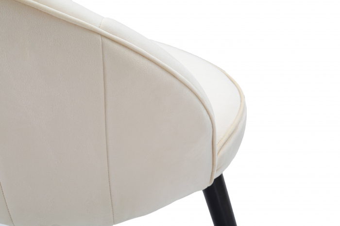 Scaun Loty, Lemn/MDF/Burete/Catifea/Fier, Crem/Auriu/Negru, 61x60x45 cm [5]