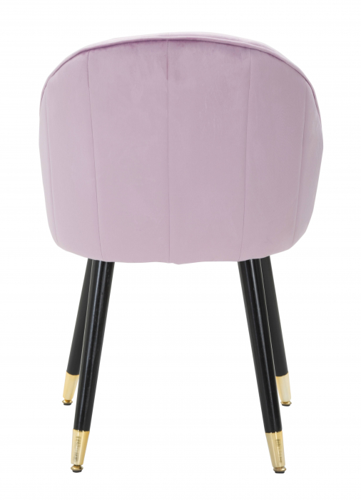 Scaun Loty, Lemn/MDF/Burete/Catifea/Fier, Roz/Negru/Auriu, 61x60x45 cm [7]