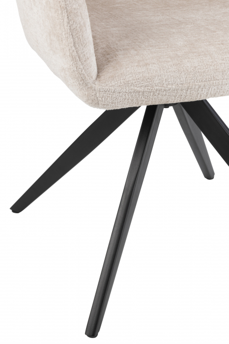 Scaun rotativ Louna, Fier/Acrilic, Bej [4]