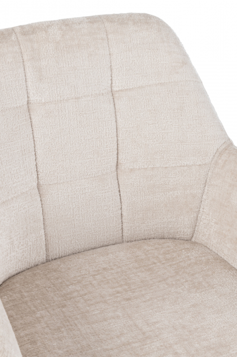 Scaun rotativ Louna, Fier/Acrilic, Bej [6]