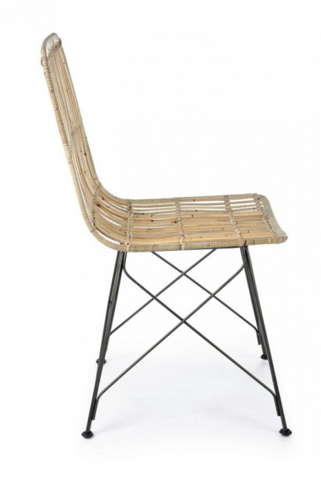 Scaun Lucila, Fibre naturale, Bej, 45x55x85 [4]