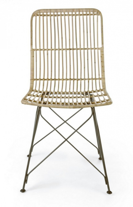 Scaun Lucila, Fibre naturale, Bej, 45x55x85 [3]