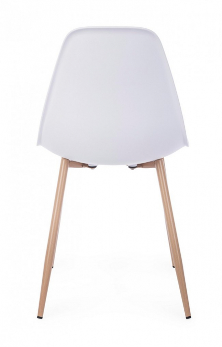 Scaun Mandy, Otel-Plastic, Alb, 53x46x82 cm  [3]