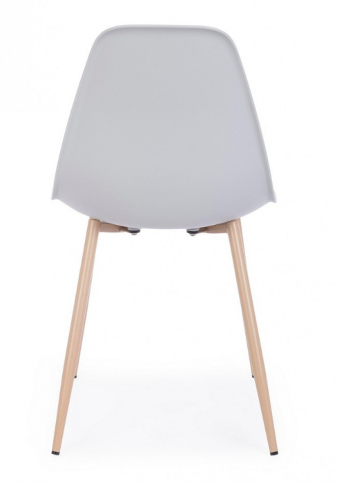 Scaun Mandy, Otel-Plastic, Gri, 53x46x82 cm  [3]