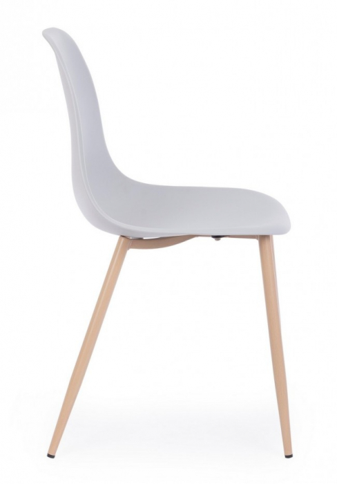 Scaun Mandy, Otel-Plastic, Gri, 53x46x82 cm  [4]