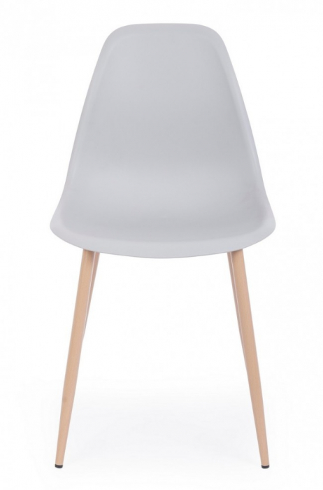 Scaun Mandy, Otel-Plastic, Gri, 53x46x82 cm  [2]