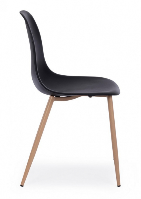 Scaun Mandy, Otel-Plastic, Negru, 53x46x82 cm  [4]