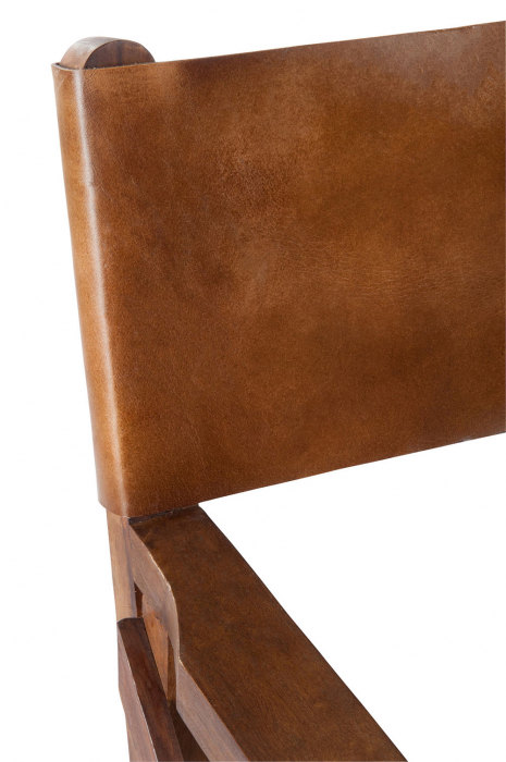 Scaun, Lemn/Piele, Maro, 57x59.5x90 cm [6]