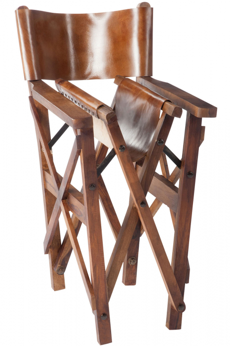 Scaun, Lemn/Piele, Maro, 57x59.5x90 cm [10]