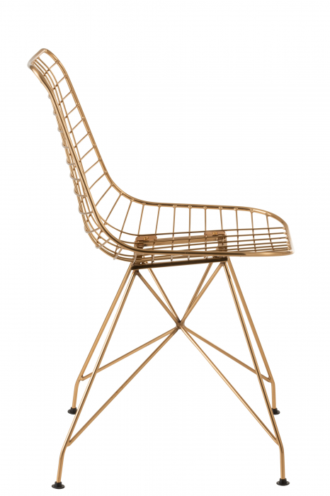 Scaun, Metal, Auriu, 44x52x84 cm [4]