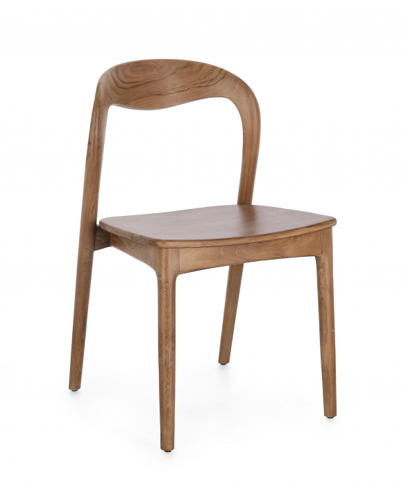 SCAUN MILEY, Natur, Lemn de tec [7]
