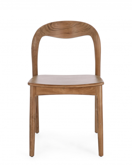 SCAUN MILEY, Natur, Lemn de tec [4]