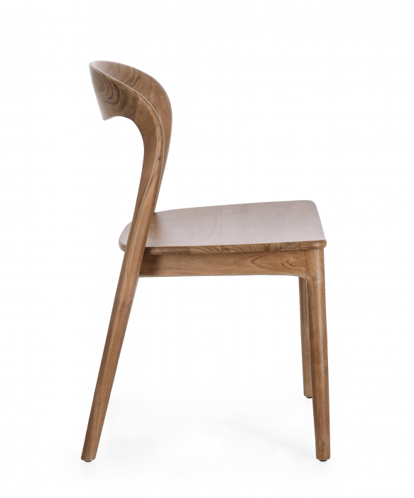 SCAUN MILEY, Natur, Lemn de tec [6]