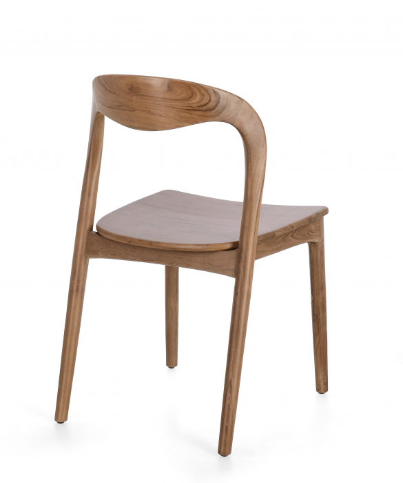 SCAUN MILEY, Natur, Lemn de tec [3]