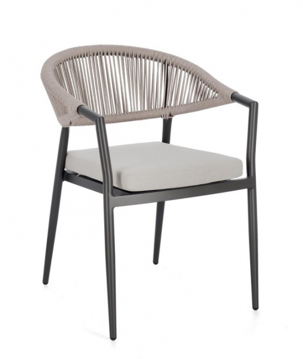 Scaun Millor Carbune/Khaki cu Cotiere [1]