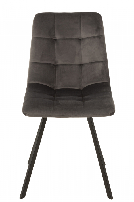 Scaun Morgan, Metal/Textil, Gri, 45x54x86 cm [2]