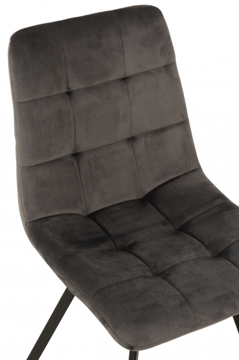 Scaun Morgan, Metal/Textil, Gri, 45x54x86 cm [6]