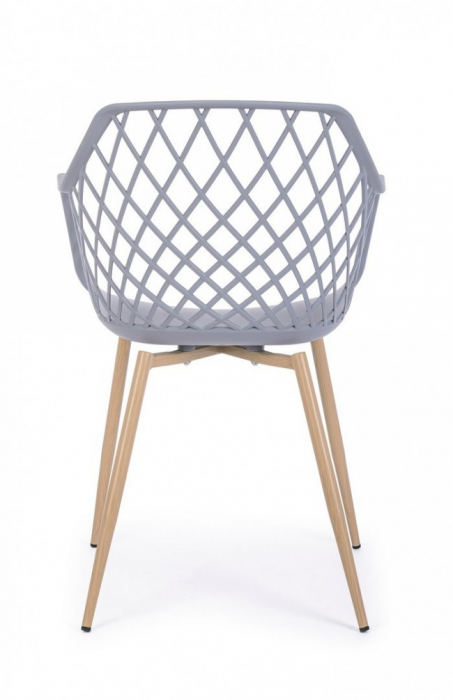 Scaun Optik, Metal-Plastic, Gri, 58x54x85.5 cm  [3]