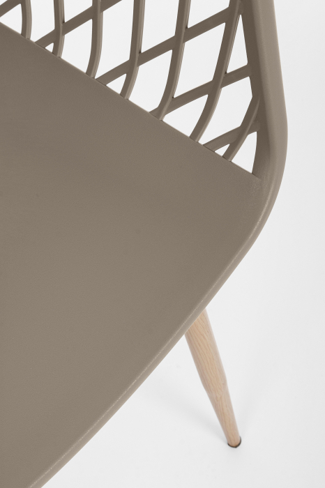 Scaun Optik, Plastic, Maro, 58x54x85.5 cm [7]