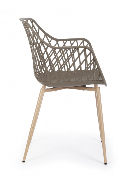 Scaun Optik, Plastic, Maro, 58x54x85.5 cm [5]