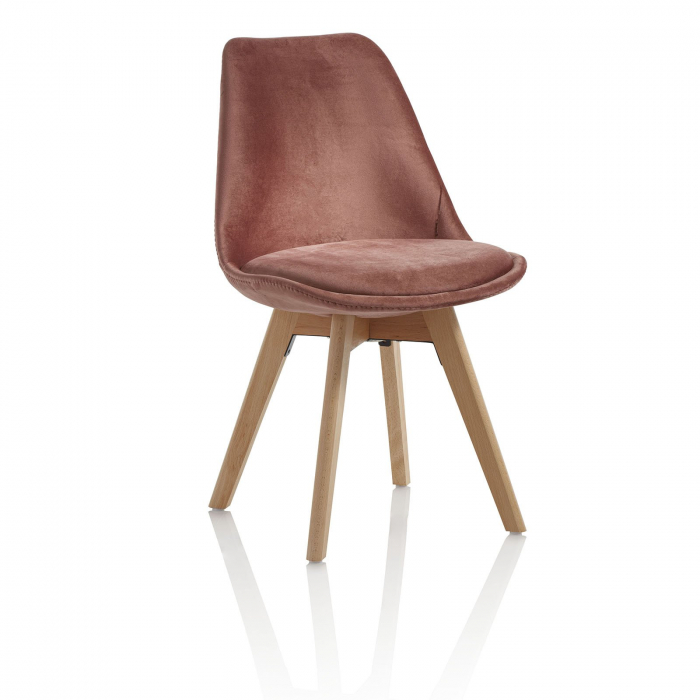 Scaun OSBY, Catifea, Roz Maro, 48.5x47x81.5 cm lotusland.ro imagine noua 2022