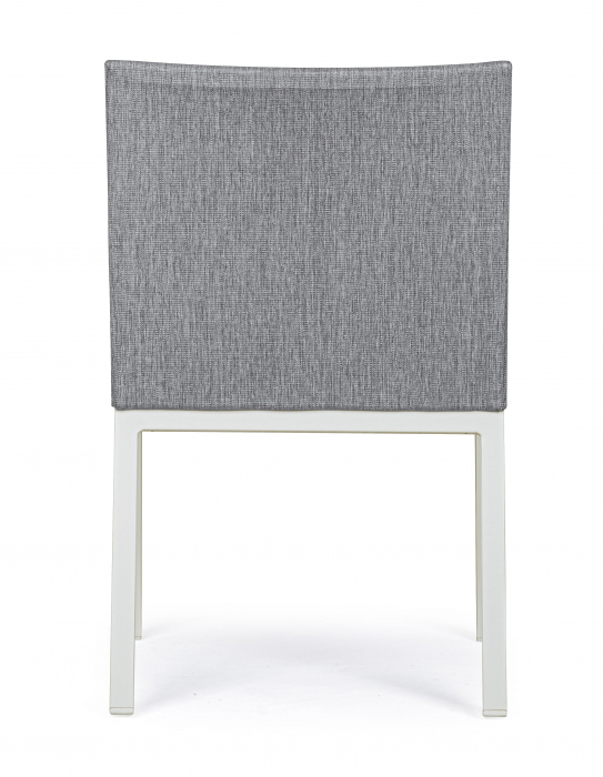 Scaun Owen Lunar, Aluminiu/Poliester, Alb/Gri, 55x60x83 cm [6]