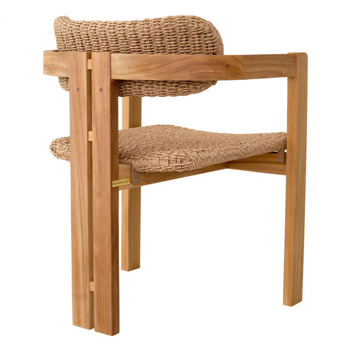 Scaun pentru exterior, Donato teak natur, Dims: W. 60 | D. 53 | H. 77 | SD. 48 | SH. 45 | AH. 69  (CM) [4]