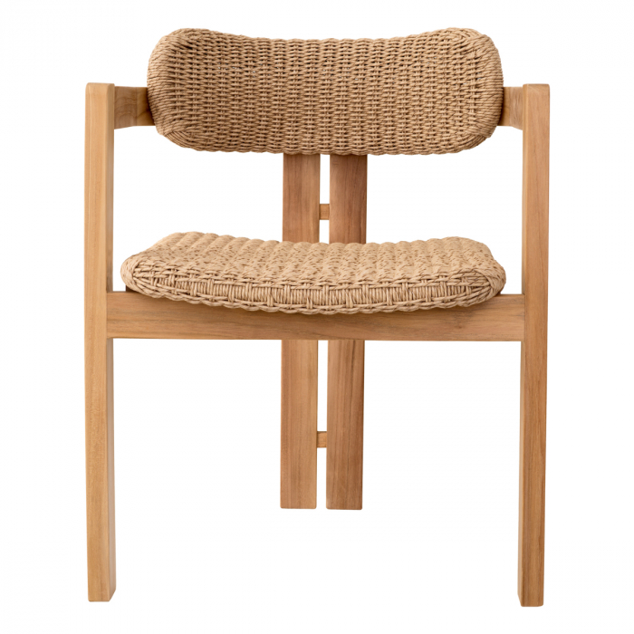 Scaun pentru exterior, Donato teak natur, Dims: W. 60 | D. 53 | H. 77 | SD. 48 | SH. 45 | AH. 69  (CM) [3]
