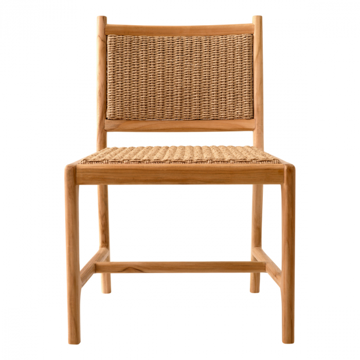 Scaun pentru exterior, Pivetti din tec natur, Dims: W. 56.5 | D. 57 | H. 84 | SD. 45.5 | SH. 46.5  (CM) [3]