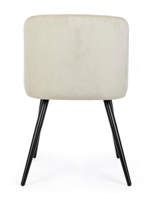 Scaun Queen, Otel-Plastic, Alb, 53x57x81.5 cm  [3]