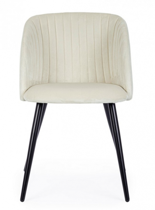 Scaun Queen, Otel-Plastic, Alb, 53x57x81.5 cm  [2]