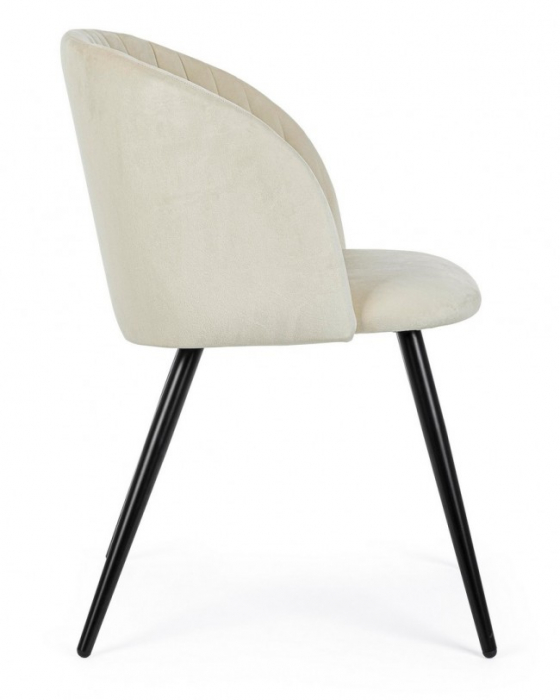 Scaun Queen, Otel-Plastic, Alb, 53x57x81.5 cm  [4]
