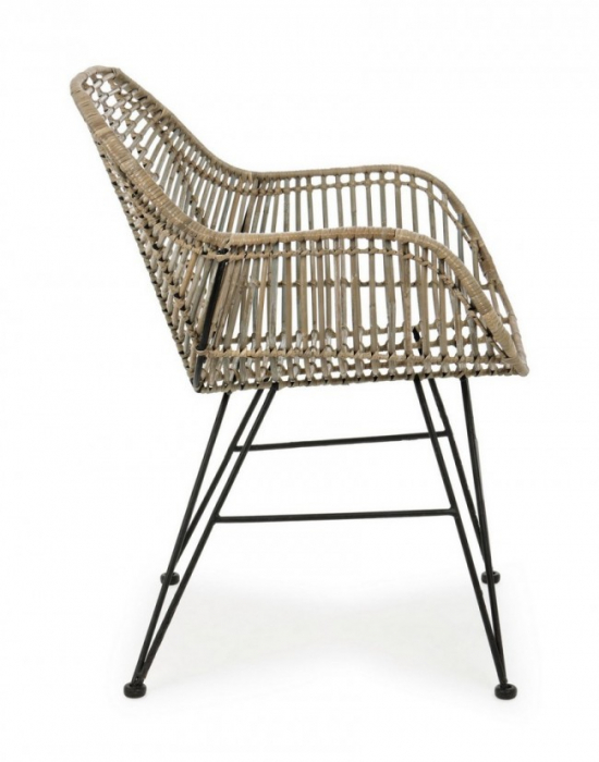 Scaun Raquel, Ratan, Bej, 59x63x83 [4]