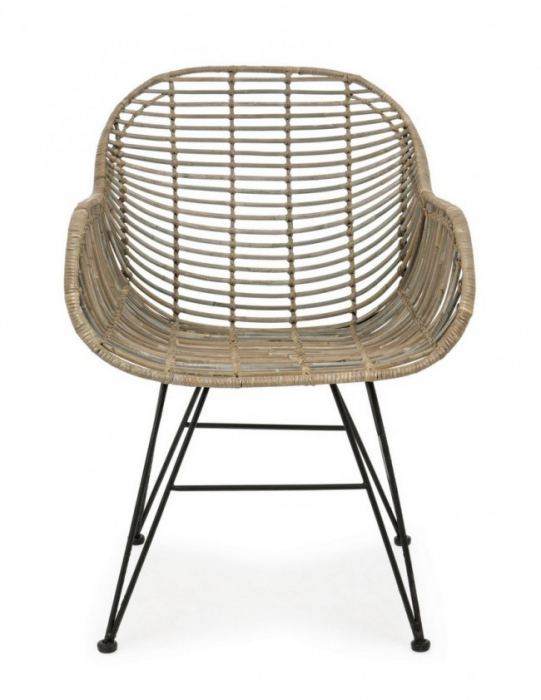 Scaun Raquel, Ratan, Bej, 59x63x83 [3]