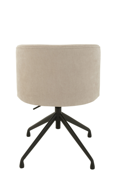 Scaun Rotativ, Ajustabil pe inaltime, Textil, Bej [4]