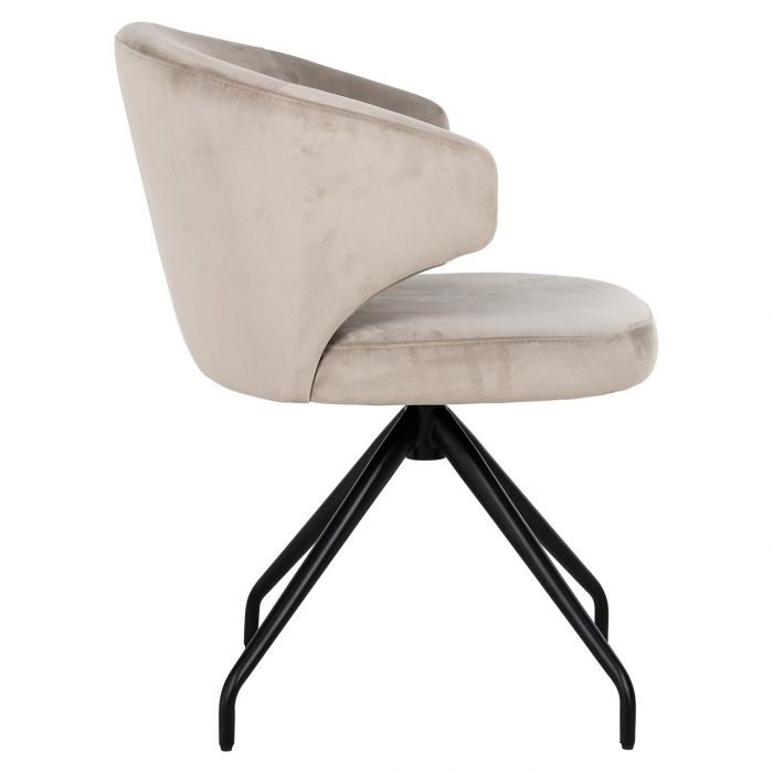 Scaun rotativ Milly khaki velvet (Fusion cream 02) [2]