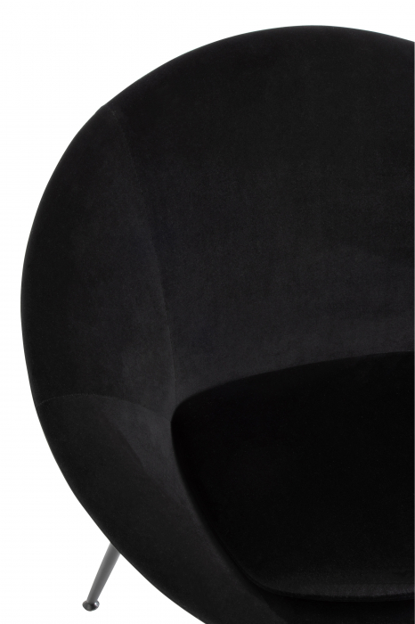 Scaun Round, Metal/Textil, Negru, 69x56.5x80 cm [7]
