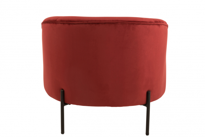 Scaun Round, Metal/Textil, Rosu, 66x127x68 cm [4]