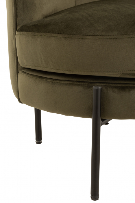Fotoliu Round, Textil/Lemn, Verde, 66x67x71 cm [5]