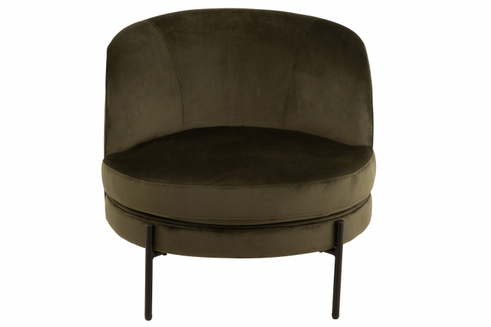 Fotoliu Round, Textil/Lemn, Verde, 66x67x71 cm [2]