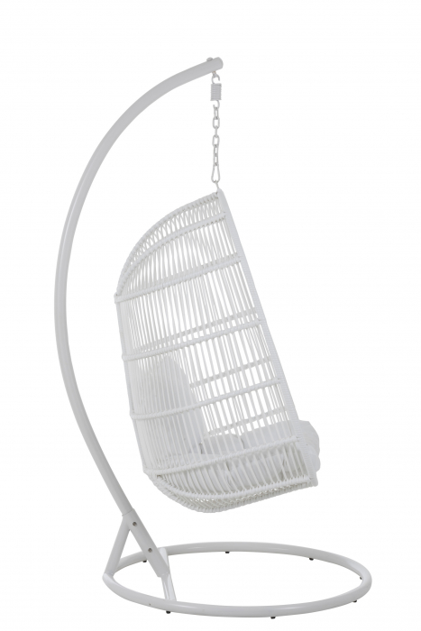 Scaun Suspendat, Metal, Alb, 119x110x193 cm [3]